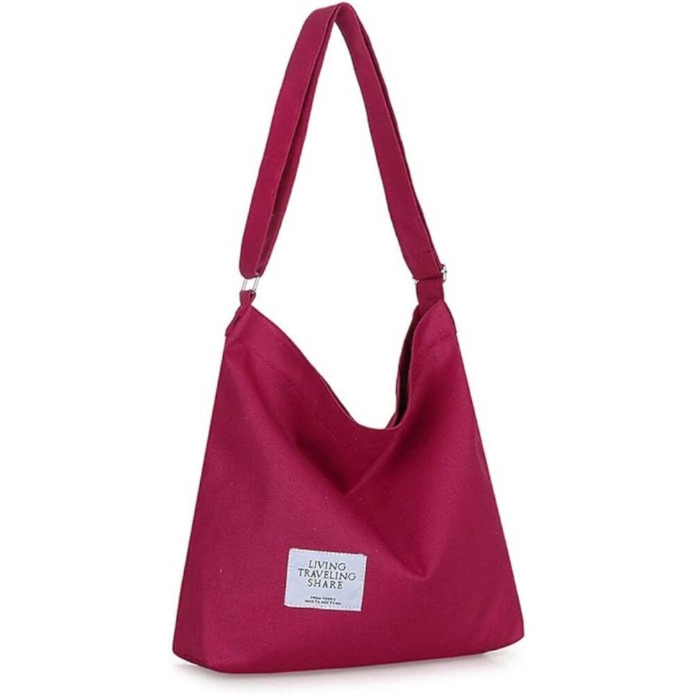 Women Persian Plum Imported Canvas Retro Large Size Shoulder Crossbody Tote Bag
